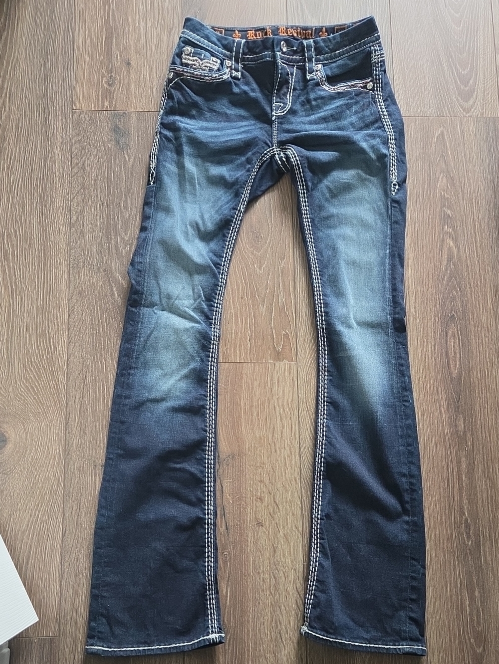 Rock Revival Women's Dark Blue UrbanRed Mid-Rise Bootcut Jeans